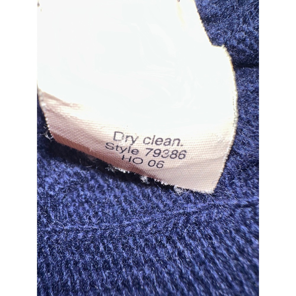 J.Crew Womens Vintage Oversized Cable Knit Wool Cashmere Sweater Blue Large - Picture 6 of 6